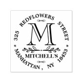 モノグラムアドレスのウェディングスタンプ セルフインキングスタンプ (デザイン)