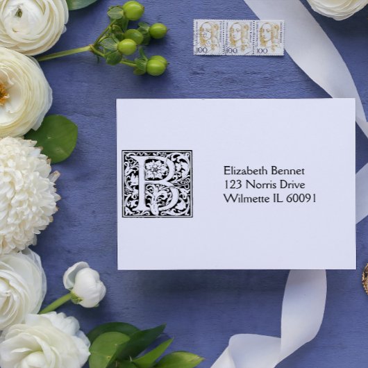 モノグラムアドレス セルフインキングスタンプ