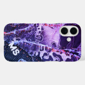 モノグラムアニマルプリントヒョウ紫ガーリーピンク Case-Mate iPhoneケース (裏面 (横))