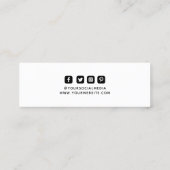 モノグラムアパレルラベルスモールビジネス白黒 コーリングカード (裏面)