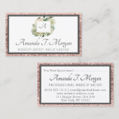 モノグラムアポイントメントカードバラフローラグリーングリット 名刺 (正面/裏面)