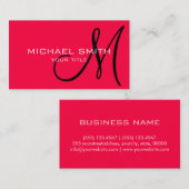 モノグラムアメリカバラの色の背景 名刺 (正面/裏面)