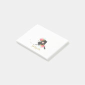 モノグラムアラスカ州ウォーターカラーフローラ&ハート ポストイット (アングル)