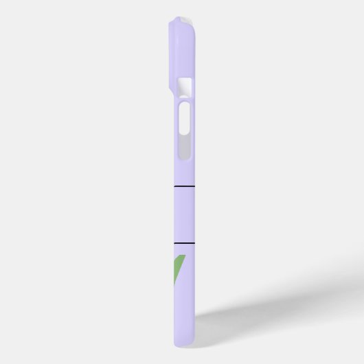 モノグラムアルファベットEラベンダーユーカリプタスドラゴンフライ Case-Mate iPhoneケース (裏面 / 左)