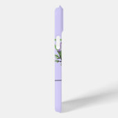 モノグラムアルファベットVラベンダーユーカリプタスドラゴンフライ Case-Mate iPhoneケース (裏面 / 右)