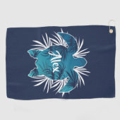 モノグラムアロハトロピカルタートル ゴルフタオル (横)