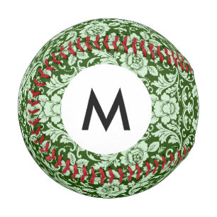 モノグラムアンアンティークフローラダマスク 野球ボール