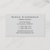 モノグラムアングル石板グレイ名刺 名刺 (裏面)