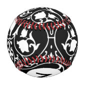 モノグラムアンティークのスクロール壁紙2 野球ボール (裏面)