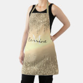 モノグラムアンティーク金ゴールド滴下グリッター金属 エプロン (インサイチュ)