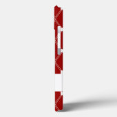 モノグラムアーガイル付きマルーン格子 Case-Mate iPhoneケース (裏面 / 左)