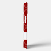 モノグラムアーガイル付きマルーン格子 Case-Mate iPhoneケース (裏面 / 右)