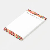 モノグラムアーストーンイカットシェブロンジグザグパターン ポストイット (アングル)