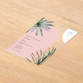 モノグラムアーチズライトピ結婚ンク アクリル招待状 (レイダウン)