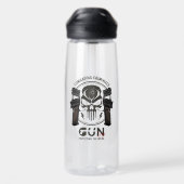 モノグラムアートの銃 | 25oz ウォーターボトル (背面)