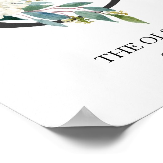 モノグラムアートプリント、手紙O結婚、子供部屋 ポスター (角)