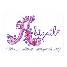 モノグラムアートAbigail girls name meaning poster