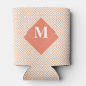 モノグラムアールデコオレンジ幾何学模様 缶クーラー (裏面)