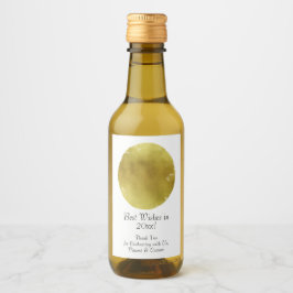 モノグラムアールデコスターブラックと金ゴールド ワインラベル