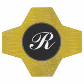 モノグラムイエローアリゲータテクスチャプリント サッカーボール (フラット)