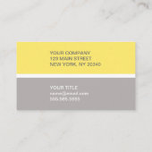 モノグラムイエローカラーブロック 名刺 (裏面)