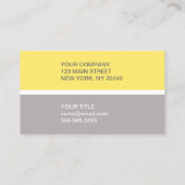 モノグラムイエローカラーブロック 名刺 (裏面)