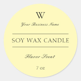 モノグラムイエローキャンドルスパ製品ラベル ラウンドシール