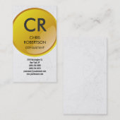 モノグラムイエローグレーパターンチャーム名刺 名刺 (正面/裏面)