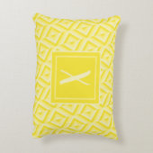 モノグラムイエロースリートーンダイヤモンドパターン アクセントクッション (裏面(縦))
