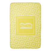 モノグラムイエロースリートーンダイヤモンドパターン バスマット (正面縦)