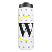 モノグラムイエローパープル水玉模様 タンブラー (正面)