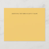 モノグラムイエローフローラ写真結婚式の日付を保存 (裏面)