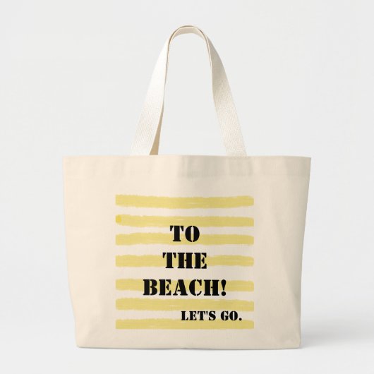 モノグラムイエローブルーウォーター色のストライプ ラージトートバッグ (正面)