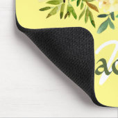 モノグラムイエローローズヴィンテージスタイルマウスパッド マウスパッド (コーナー)