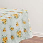 モノグラムイエロー金ゴールドグリーンフローラ テーブルクロス (インサイチュ)