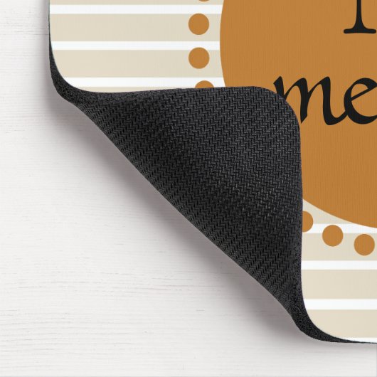 モノグラムイエロー金ゴールドストライプの円 マウスパッド (コーナー)