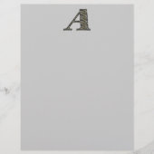 モノグラムイニシャルあじさいフローラ文具 (正面)