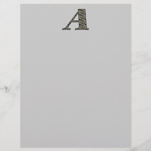 モノグラムイニシャルあじさいフローラ文具 (正面)