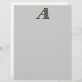 モノグラムイニシャルあじさいフローラ文具 (正面/裏面)