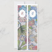 モノグラムイニシャルお洒落フローラ2ブックマーク (正面)