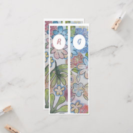 モノグラムイニシャルお洒落フローラ2ブックマーク