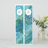 モノグラムイニシャルお洒落2つのブックマーク (スタンド正面)