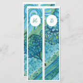 モノグラムイニシャルお洒落2つのブックマーク (正面/裏面)