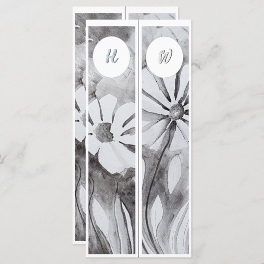 モノグラムイニシャルお洒落2つのブックマーク (正面/裏面)