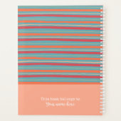 モノグラムイニシャルかわいらしピンク花柄 プランナー手帳 (裏面)