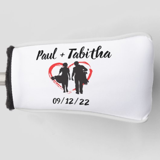 モノグラムイニシャルと名前パーソナライズされた ゴルフヘッドカバー (正面)