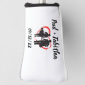 モノグラムイニシャルと名前パーソナライズされた ゴルフヘッドカバー (回転90)