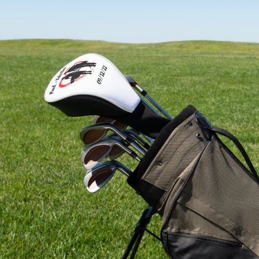 モノグラムイニシャルと名前パーソナライズされた ゴルフヘッドカバー (インサイチュ)