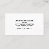 モノグラムイニシャルの個別個人化 名刺 (裏面)