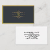 モノグラムイニシャルの個別個人化 名刺 (正面/裏面)